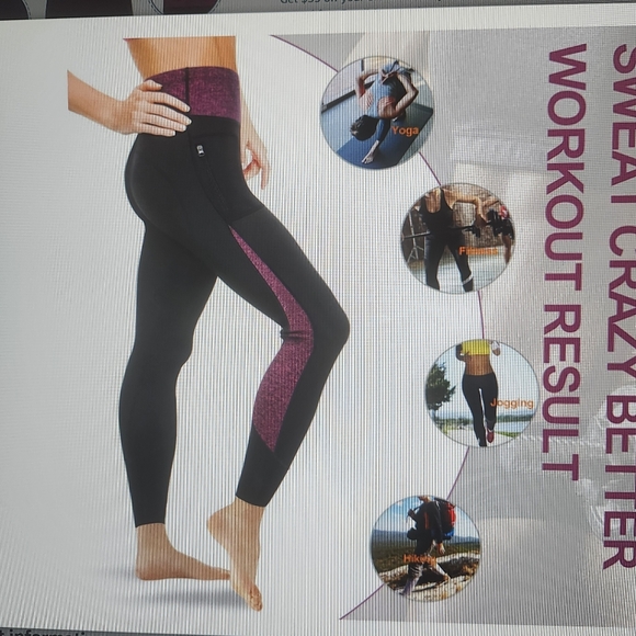 Bnwot Women's High waisted, Neoprene workout leggings. Size small . Firm on pric - Picture 3 of 12
